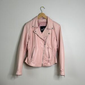 Pink Leather Women's Vintage Jacket